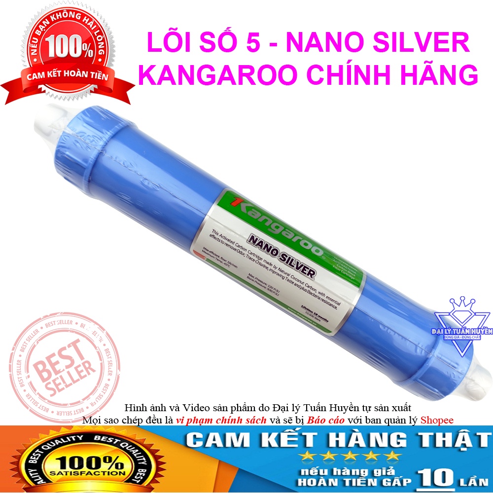 Trọn bộ Combo 9 lõi lọc nước Kangaroo chính hãng 123456789 - Lõi RO, Nano, Ceramic, Alkaline , Maifan, ORP Cartridge