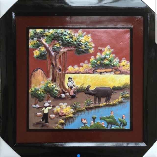 Tranh gốm bát tràng - 50x50cm