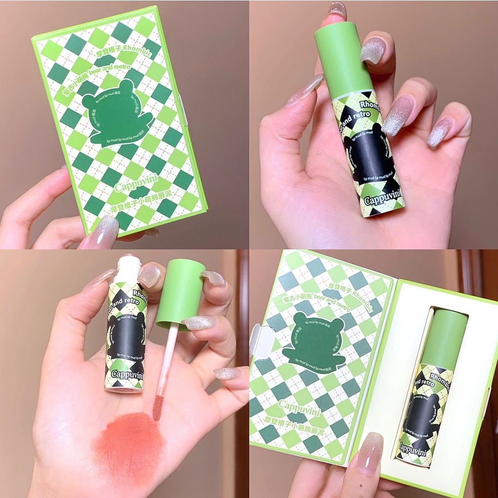 Son Kem Lì Cappuvini Mềm Mịn Lâu Trôi Vỏ Gấu Hộp Đựng Siêu Xinh Nhiều Màu