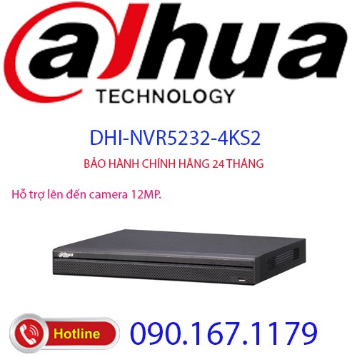 Đầu ghi hình camera IP 32 kênh DAHUA NVR5232-4KS2