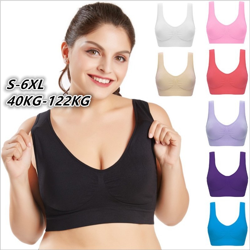 40Kg - 100Kg Áo Bra Nữ Big Size Áo Ngực Không Gọng Plus Size Bra Bộ Tập Gym Nữ Đồ Tập Gym Nữ Big Size Sports Bra Đồ Tập Gym Nữ Big Size Áo Ngực Thể Thao