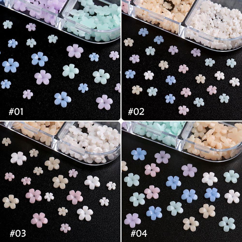 AROMA Phụ Kiện Trang Trí Móng Nghệ Thuật DIY Hình Hoa Màu Sắc Gradient Phong Cách Hàn Quốc