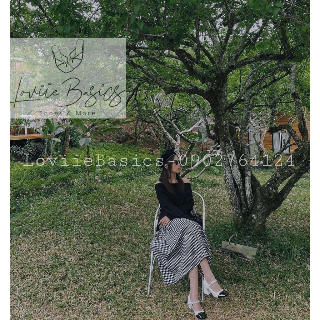 GIÀY THỜI TRANG LOVIIE BASICS - SỤC NỮ CAO GÓT BÍT MŨI THỜI QUAI NGANG XÍCH 5 PHÂN G220216 G220316
