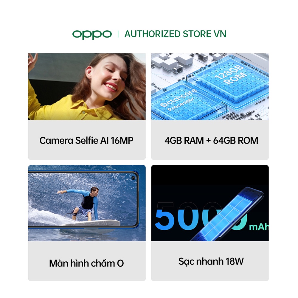 Điện thoại OPPO A55  - Hàng Chính Hãng