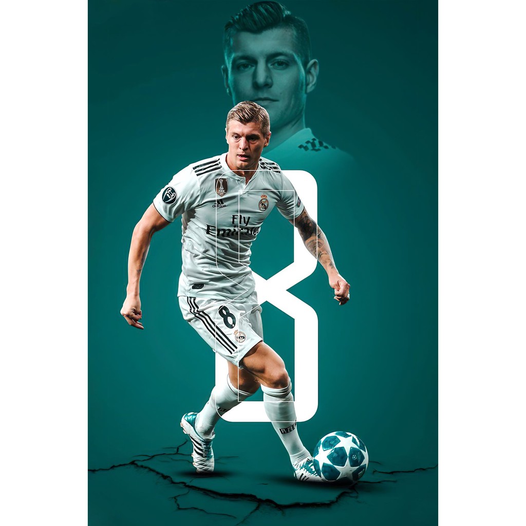 Decal Dán Tường Toni Croos | Poster Cầu Thủ Toni Croos Cắt Sẵn Chống Bám Bẩn