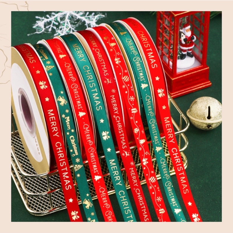 Ruy băng gói quà hoạ tiết giáng sinh Noel