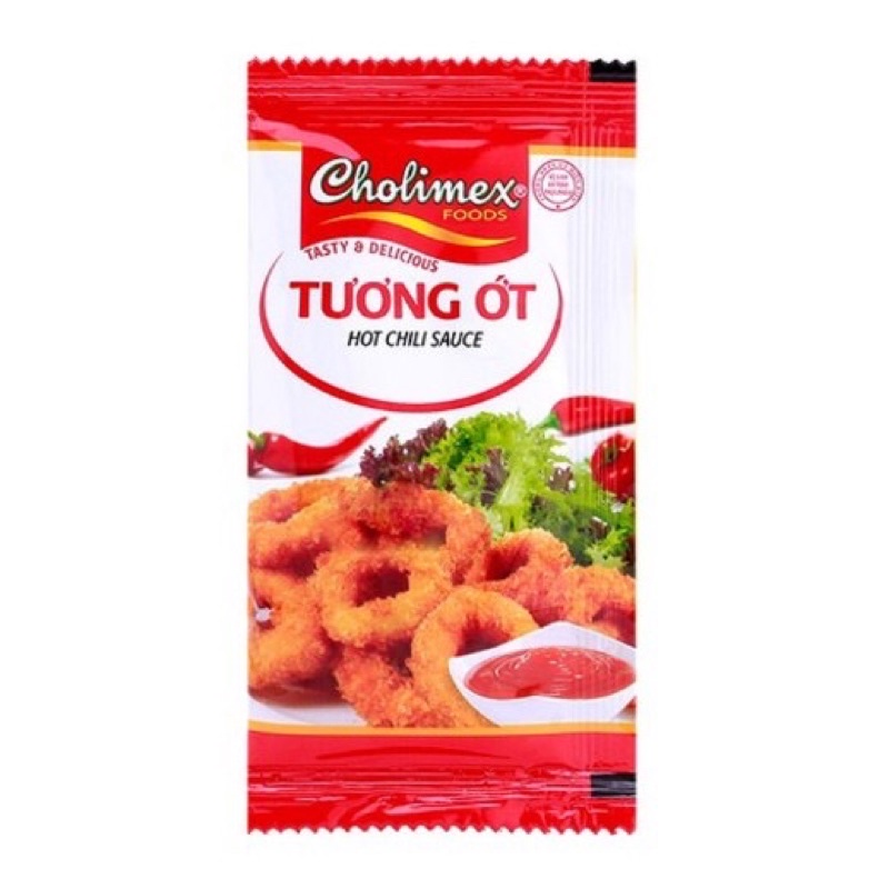 Combo 50 gói Tương ớt và tương cà gói cholimex