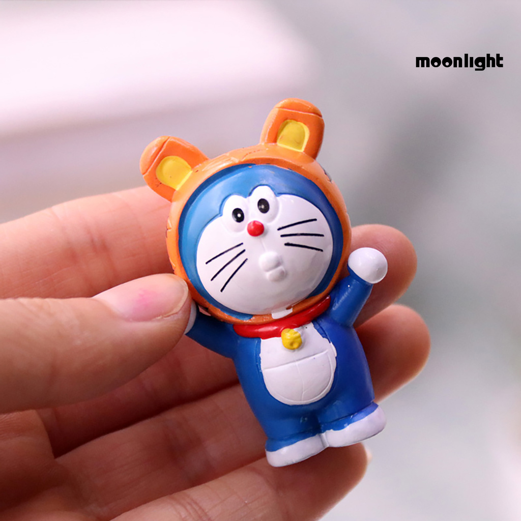 Set 12 Đồ trang trí Đồ Chơi Nhân Vật Hoạt Hình Doraemon Bằng Pvc