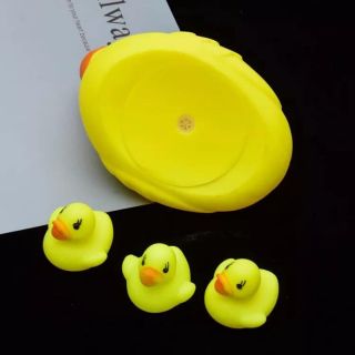 Đàn vịt thả chậu tắm cho bé
