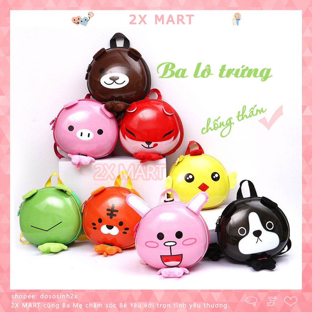 [Mã 267FMCGSALE giảm 8% đơn 500K] Balo trứng cho bé chống nước, chống va đập, chống bẹp đồ cho bé trai/ bé gái - 2X MART