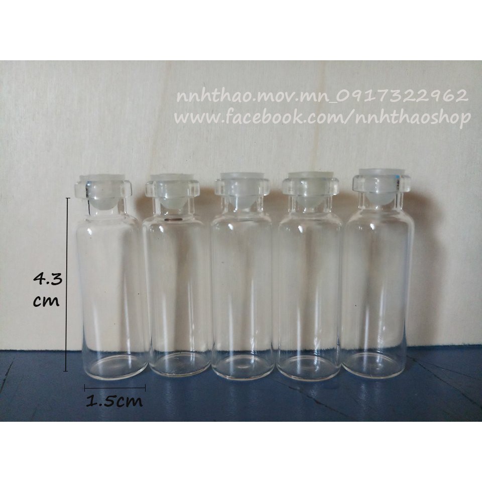 50 lọ thủy tinh nhỏ loại 1ml_2ml_3ml