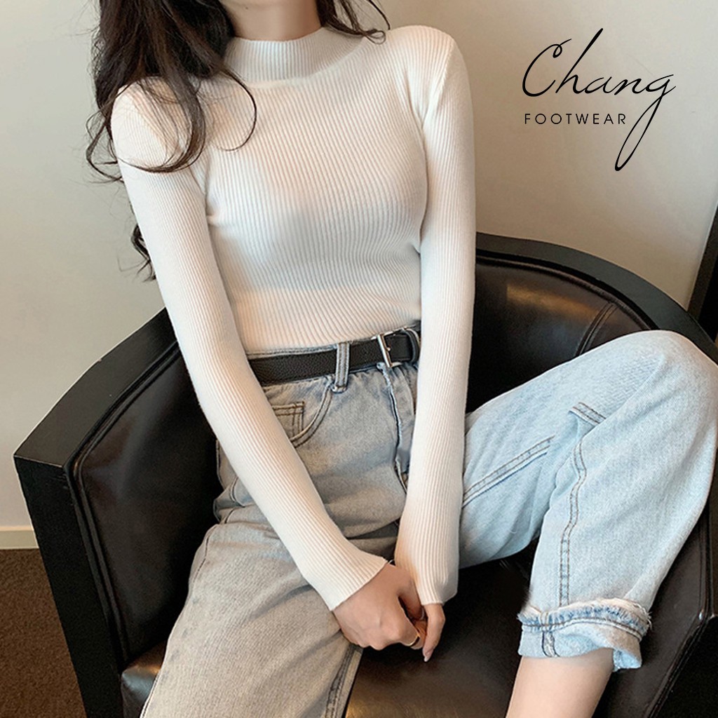 Áo len nữ cổ 3 phân \ FREESHIP \ Áo len tăm mềm mịn hàng Quảng Châu loại 1 | BigBuy360 - bigbuy360.vn