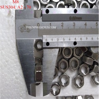 Ốc M8 *10 cái, inox304; A2 - 70