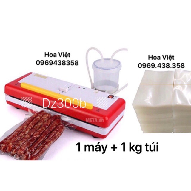 1kg túi + Máy hút chân không ko kén túi hút được tất cả các loại thực phẩm [Hà Nội]