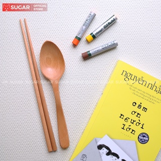 Bộ 2 món Muỗng và Đũa gỗ Nhật - TẶNG kèm Hộp Đựng - Sản phẩm thân thiện với môi trường