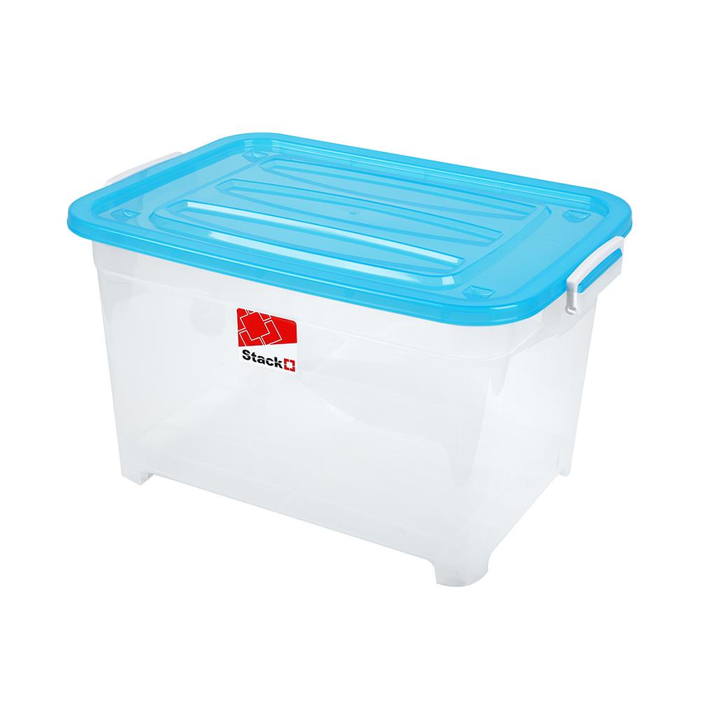 HomeBase STACKO Thùng nhựa đựng đồ đa năng có nắp 100L Thái Lan W50xH42xD70cm nắp xanh dương