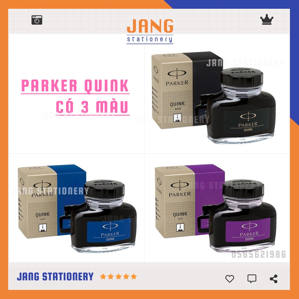 Mực viết PARKER màu xanh dung tích 57ml mực viết cao cấp