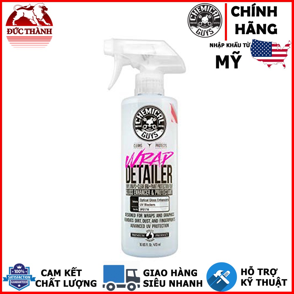 Dưỡng bóng và bảo dưỡng decal wrap đổi màu Chemical Guys Wrap Detailer Gloss Enhancer &amp; Protectant for Vinyl Wraps