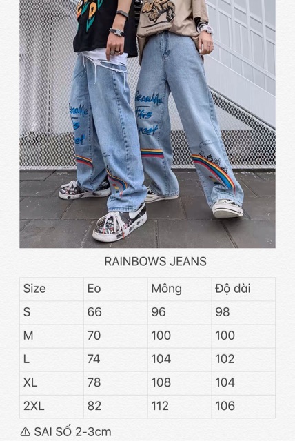 Quần jeans RAINBOWS CẦU VỒNG siêu độc lạ( VIDEO + ẢNH THẬT )