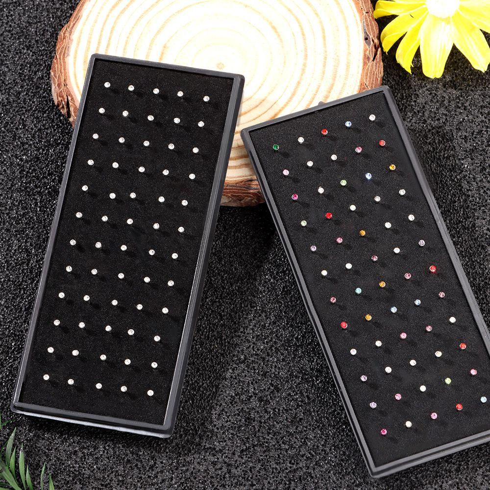 MAXG Bộ 60 Khuyên Mũi Bằng Thép Không Gỉ Đính Đá Thời Trang Cá Tính