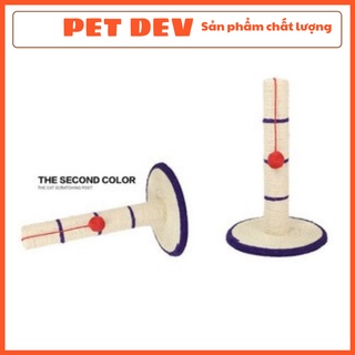 HCM - Trụ mèo 1 con chuột - đồ chơi cho mèo vờn chuột dạng đế tròn 1 cột trụ cho mèo cào móng