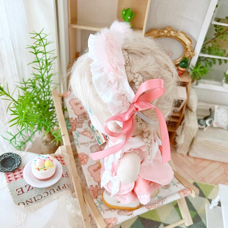 Búp Bê Vải Cotton 20cm Màu Đen / Hồng Dễ Thương Cho Bé Gái