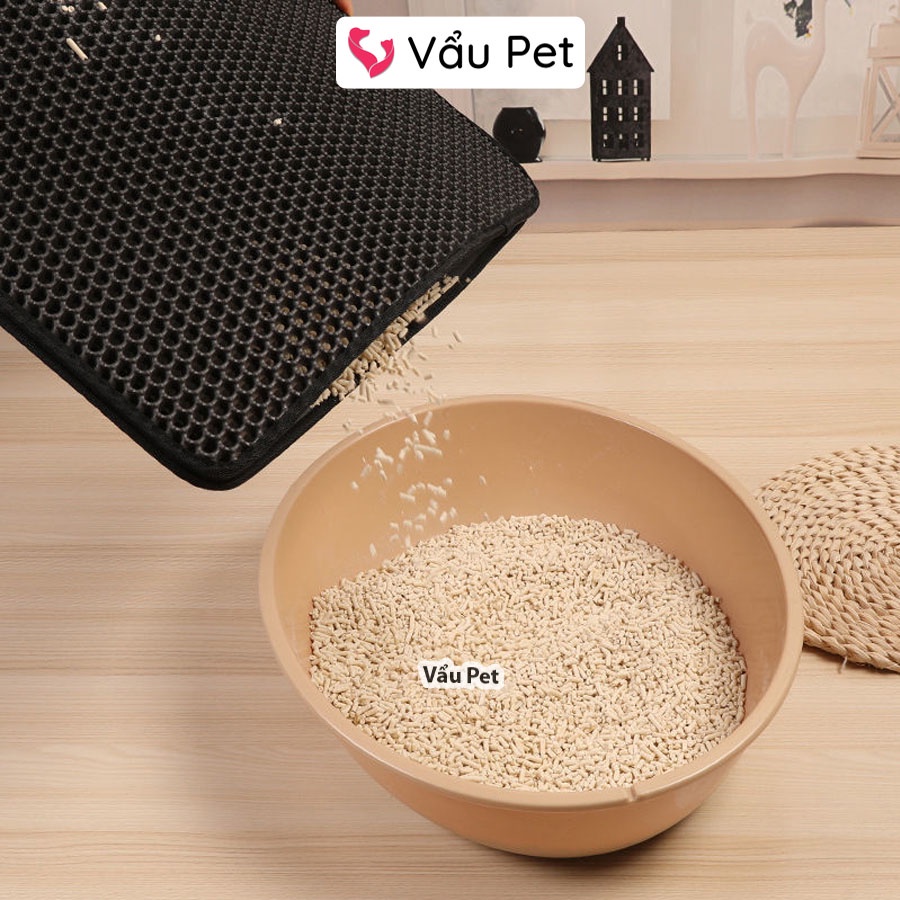 Thảm Hứng Cát Mèo - Thảm Chống Văng Cát Mèo Vẩu Pet Shop
