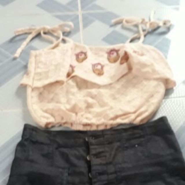 áo hai dây croptop dễ thương