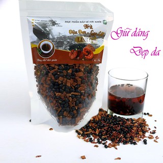 Trà đậu đen gạo lứt linh chi giữ dáng đẹp da