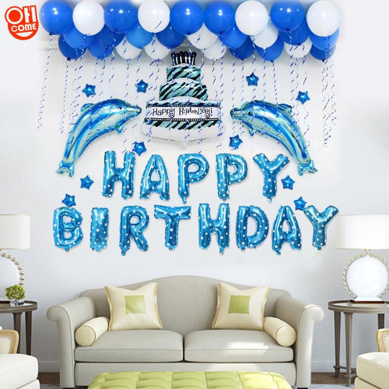 Set bong bóng foil hình chữ HAPPY BIRTHDAY trang trí tiệc