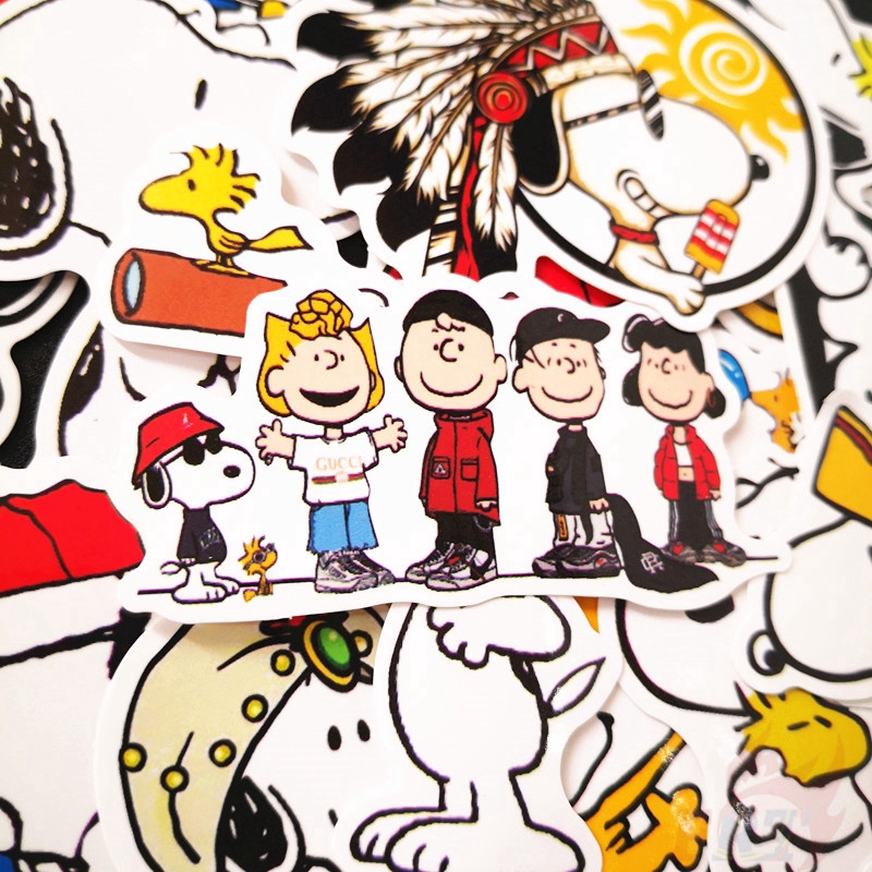 Bộ 20 Miếng Dán Trang Trí Hình Chó Snoopy Đáng Yêu Diy Series 01