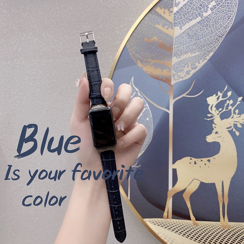 Dây Đeo Thay Thế Bằng Da Phù Hợp Cho Đồng Hồ Thể Thao Huawei Band 7 / 6 Honor Band 6