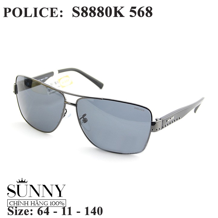 Kính mát thời trang Police S8880K nhiều màu, thiết kế dễ đeo bảo vệ mắt