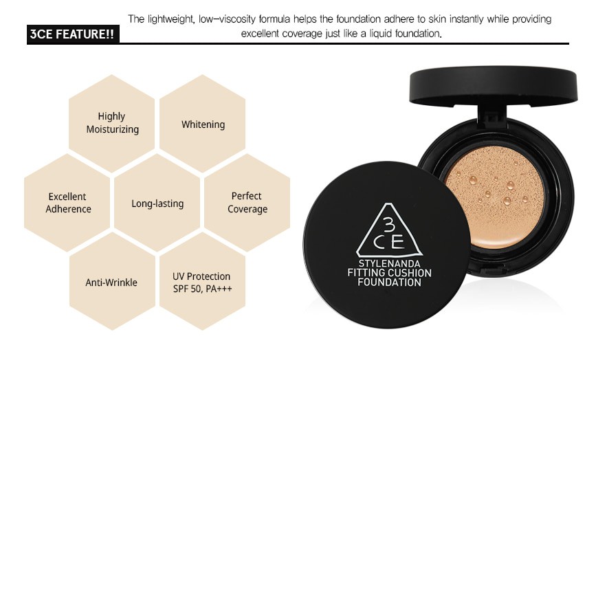 PHẤN NƯỚC [3CE] FITTING CUSHION FOUNDATION