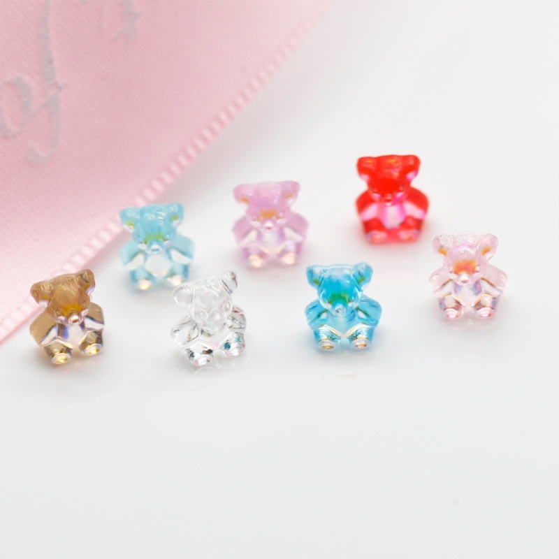 Set 200 Phụ Kiện Trang Trí Móng Tay Nghệ Thuật Hình Chú Gấu Dễ Thương