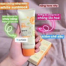 [ Hàng chính hãng] Kem Chống Nắng Hoa Cúc Trắng Da Sạch Nhờn Dabo Whitening Sunblock Cream Hàn Quốc (70ml)