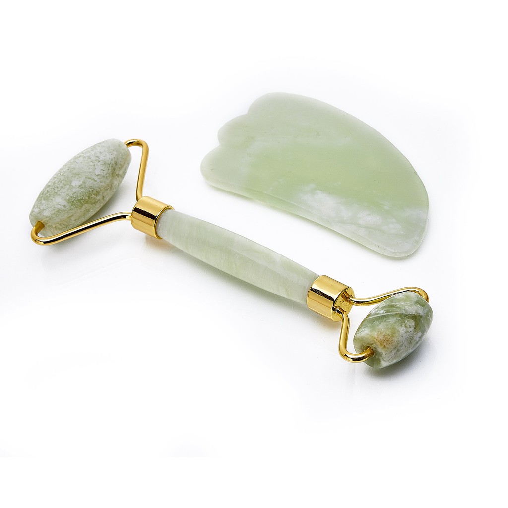 Zoe Ayla ✨ Cây đá lăn thon gọn mặt The Jade Facial Roller Mount Lai Zoe Ayla