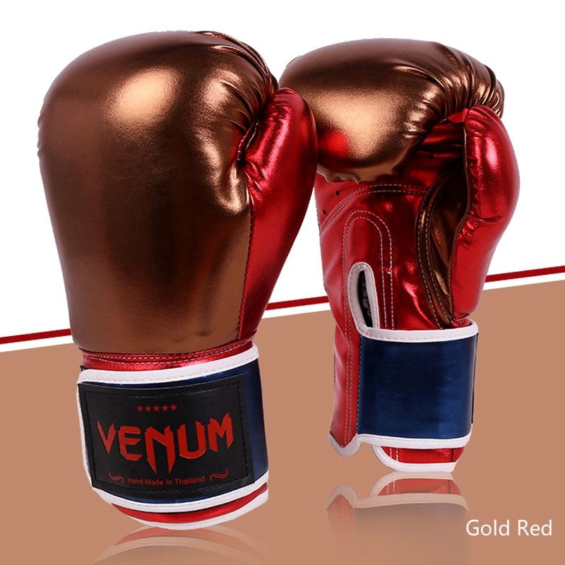 VENUM Găng Tay Boxing / Muay Thái 10oz Bằng Da Mới Nhất 2019