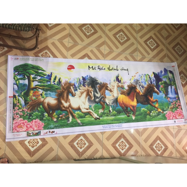 Thanh lý nhanh tranh đính đá mã đáo thành công thành phẩm (1m88x75)