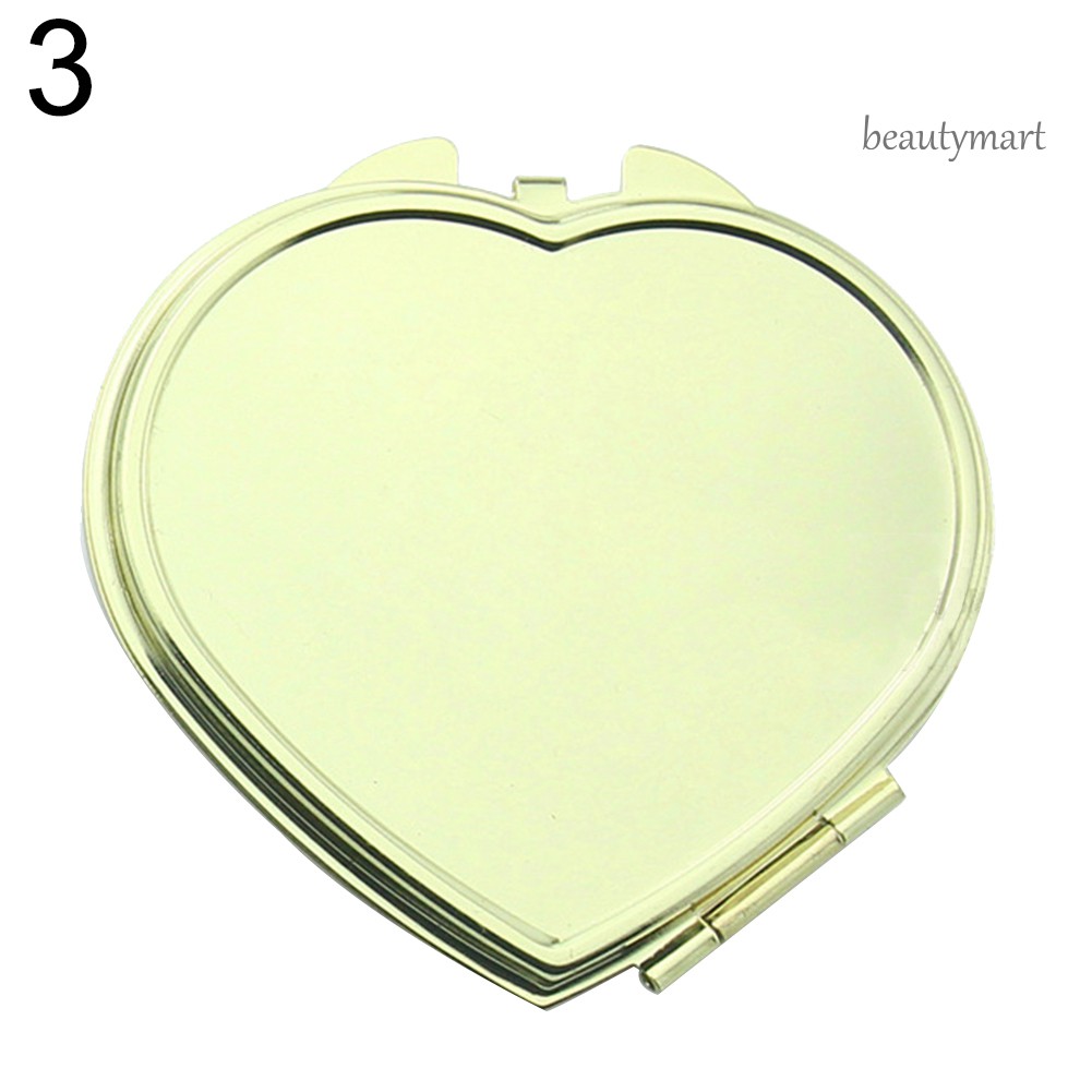 [Hàng mới về] Gương trang điểm có thể gấp gọn đầu dáng tròn/vuông/trái tim/mèo có thể mang đi