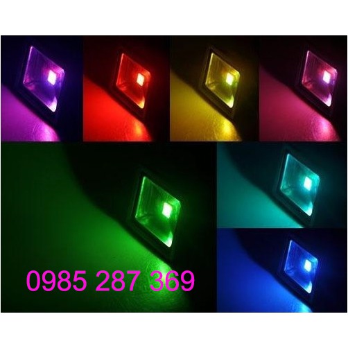 Đèn Pha Led Đổi màu RGB 10W 20W 30W 50W Có Điều Khiển. QUAY tiktok lung linh