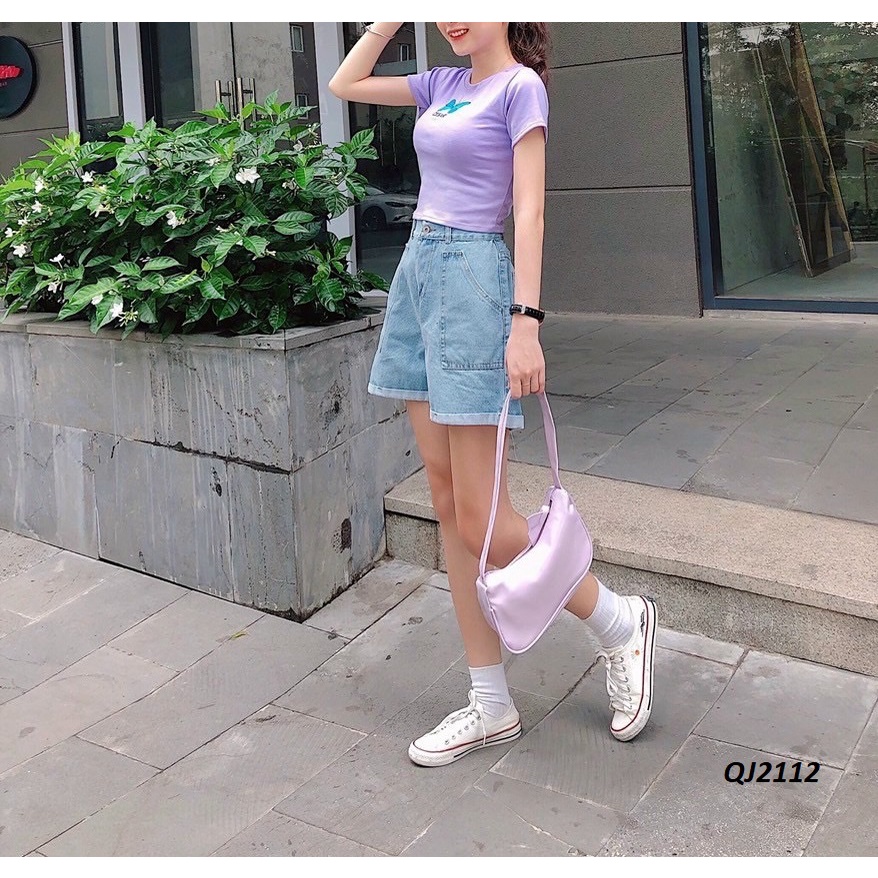 Quần Jeans Ngố Rộng Hai Túi Nỗi QJ2111