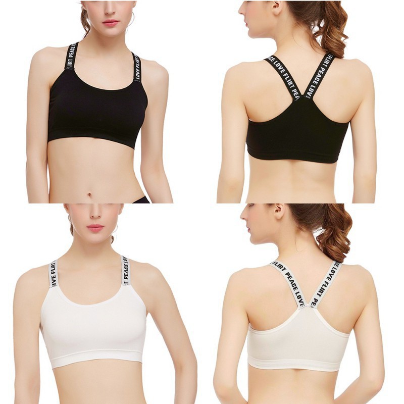 Áo bra tập, áo tập gym, yoga, thể thao cotton dây chữ cá tính có đệm ngực 8823 5403