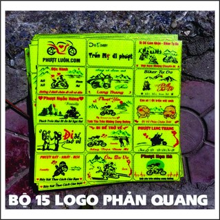 LOGO PHƯỢT TEM PHƯỢT PHẢN QUANG COMBO 15 TEM