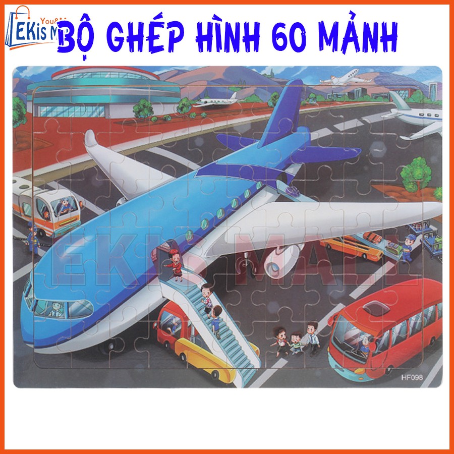 Đồ chơi xếp hình 60 mảnh bằng gỗ tăng khả năng sáng tạo và trí nhớ cho bé Đồ chơi giáo dục tư duy cho trẻ em