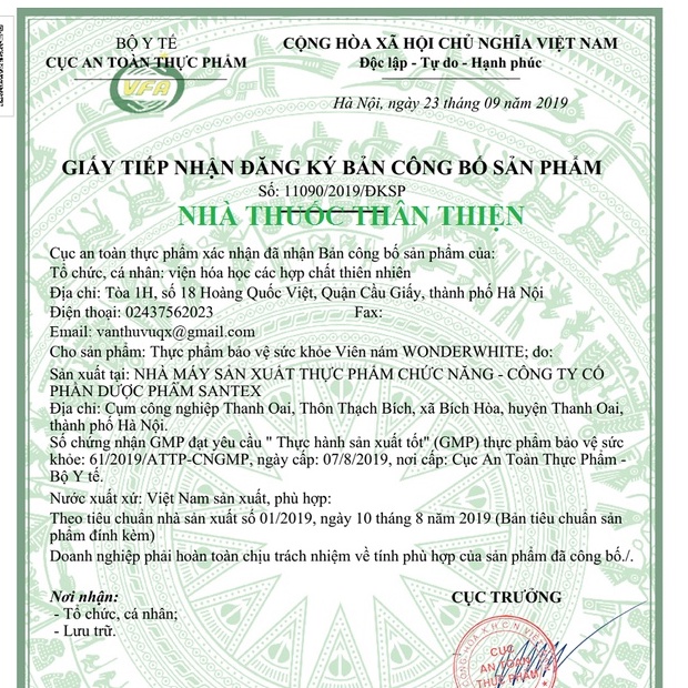 Viên nám Wonder White - Hỗ trợ giúp làn da sáng mịn hơn, giảm nám