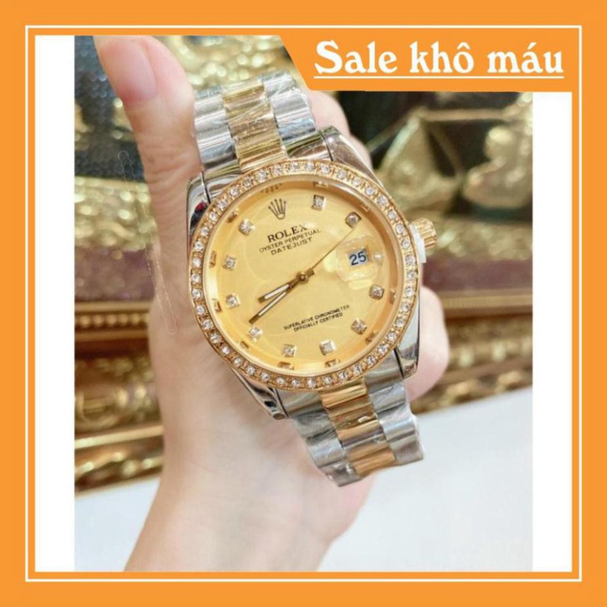 [Free Sip]  [Siêu Phẩm]  Đồng hồ Rolex Nam dây đức nguyên khối với thép không rỉ, mặt số la mã siêu sang -gmanwatch