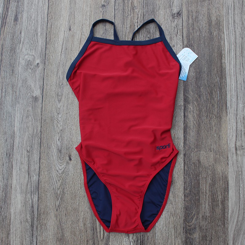 áo tắm một mảnh nữ đồ bơi thể thao rò rỉ lưng thun nhanh khô đồ bơi dành cho người lớn và trẻ em