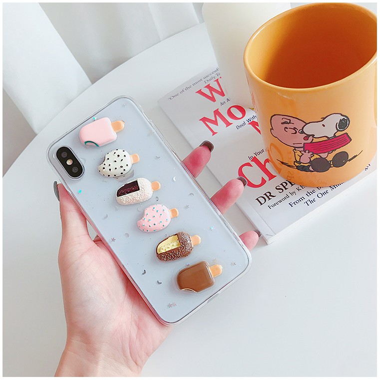 Ốp nhũ que kem cho Iphone