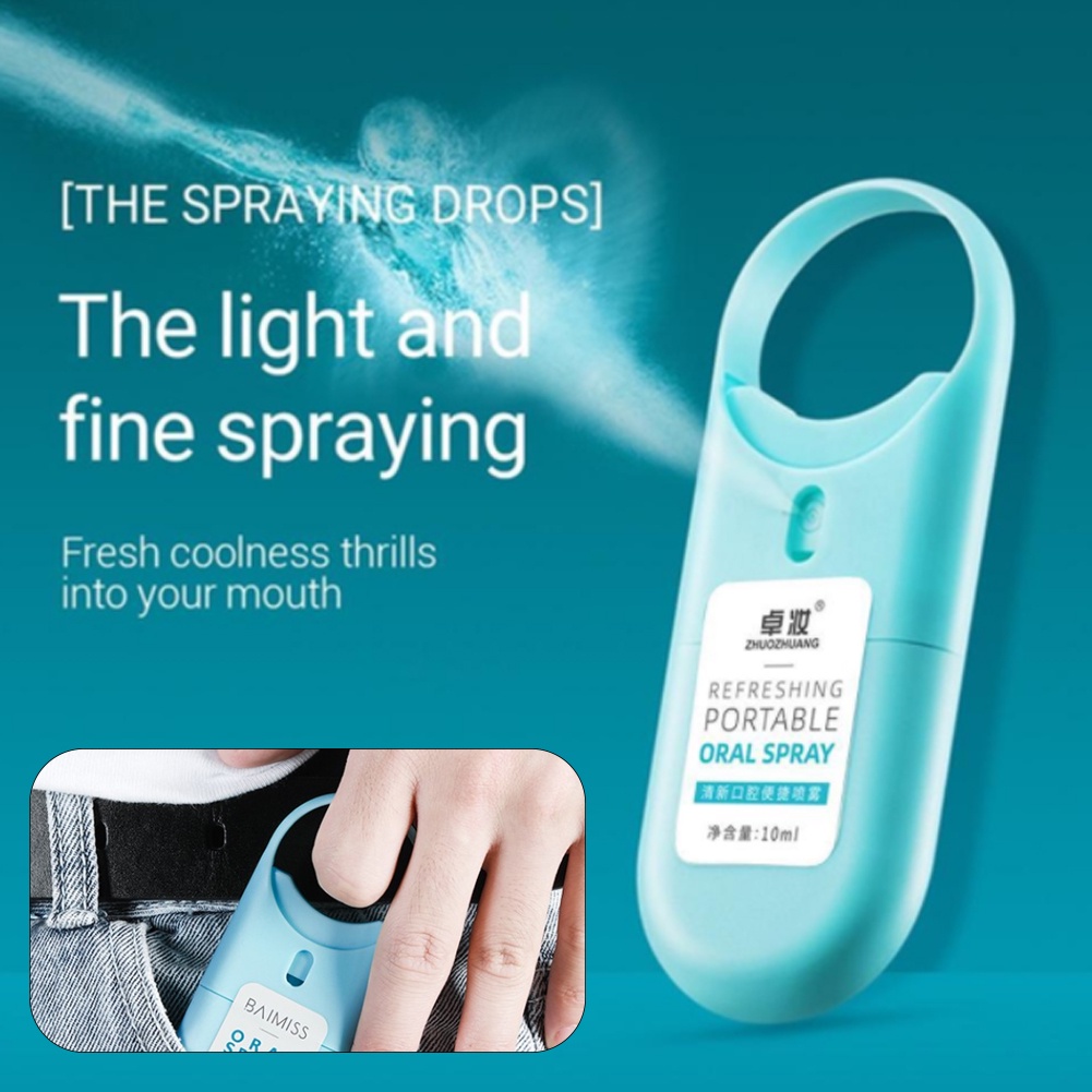 Bình Xịt Thảo Dược Mini Vệ Sinh Răng Miệng Loại Bỏ Mùi Hôi Tiện Dụng